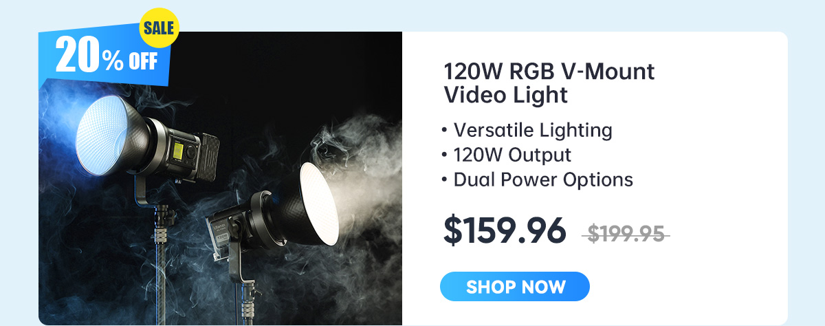 120W RGB V-Mount Video Light