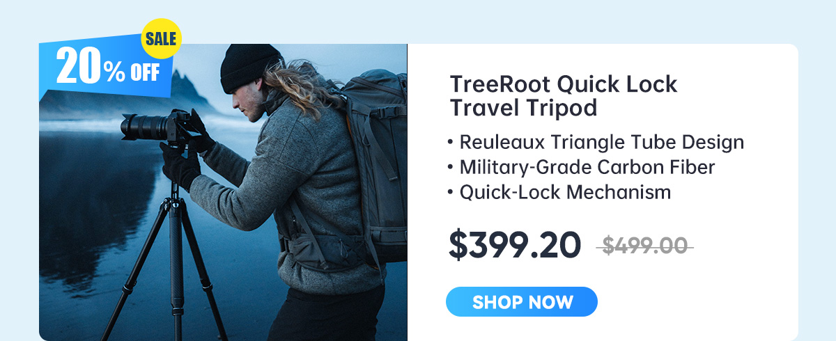 TreeRoot Quick Lock Travel Tripod